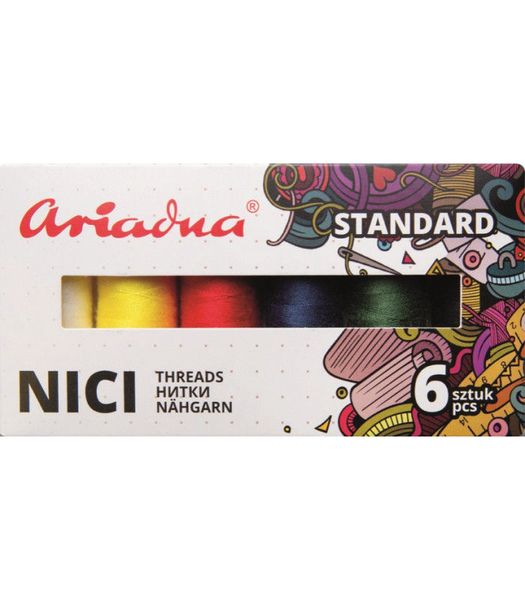 Набор швейных ниток ARIADNA Standard 6 цветов UK-00000298 фото