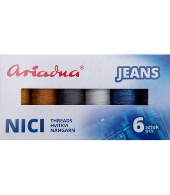 Набор швейных ниток ARIADNA Jeans 6 цветов 00-00001849 фото
