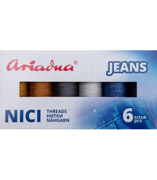Набор швейных ниток ARIADNA Jeans 6 цветов 00-00001849 фото